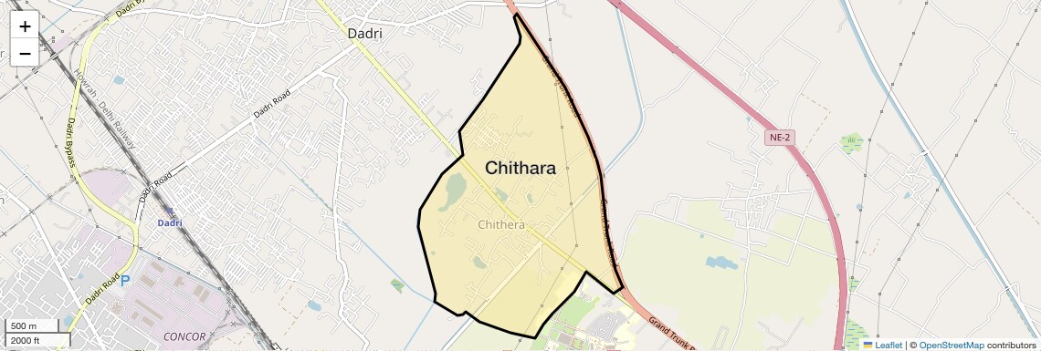 Location Map of Chithara, Greater Noida