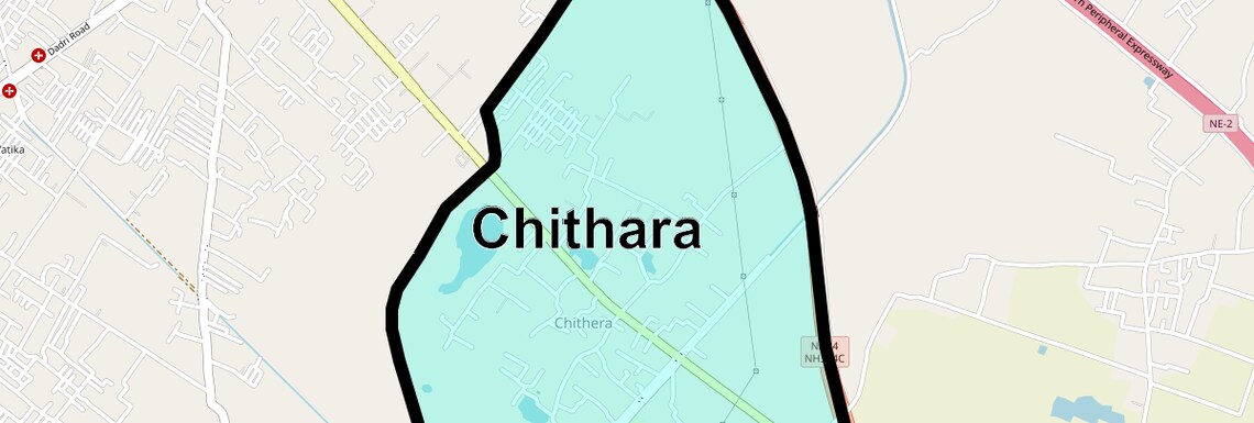 Location Map of Chithara, Greater Noida