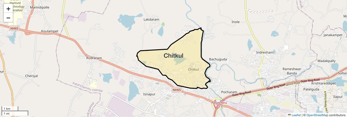 Location Map of Chitkul, Hyderabad