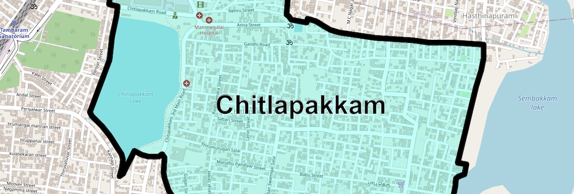 Location Map of Chitlapakkam, Chennai