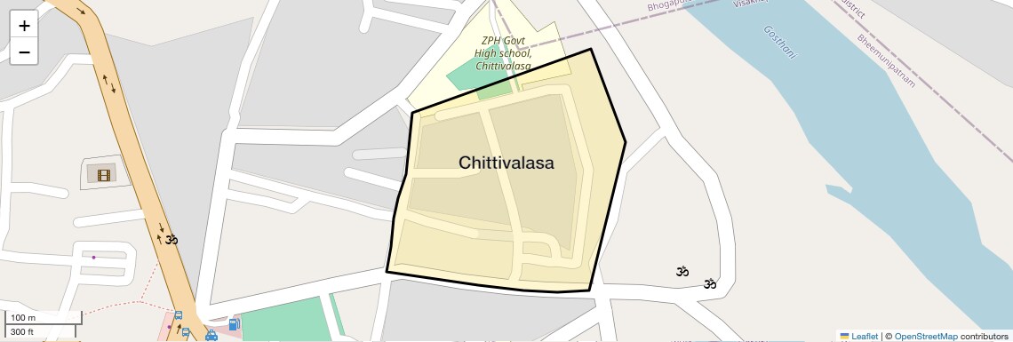 Location Map of Chittivalasa, Vizag