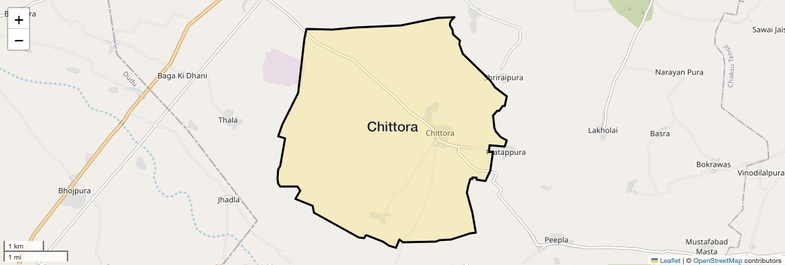 Location Map of Chittora, Jaipur