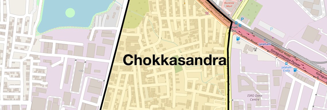 Location Map of Chokkasandra, Bangalore