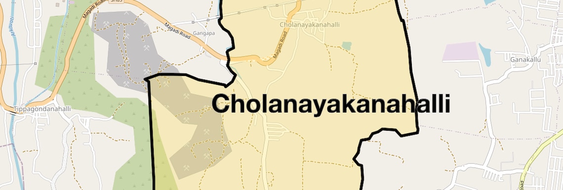 Location Map of Cholanayakanahalli, Bangalore