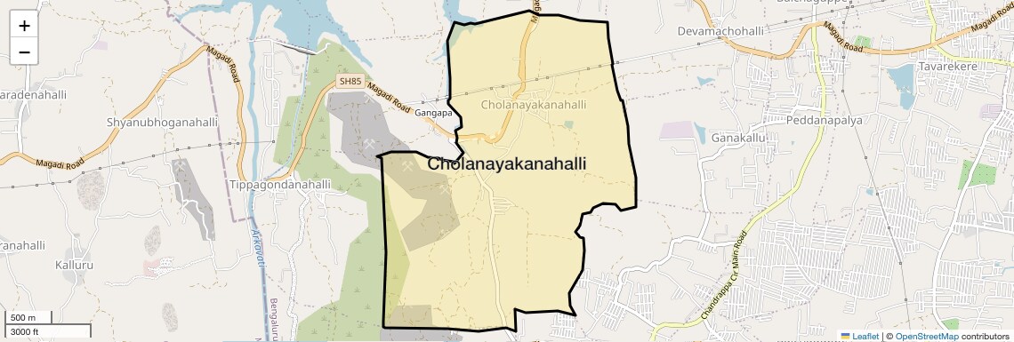 Location Map of Cholanayakanahalli, Bangalore