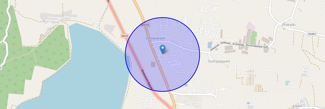 Location Map of Cholavaram, Chennai