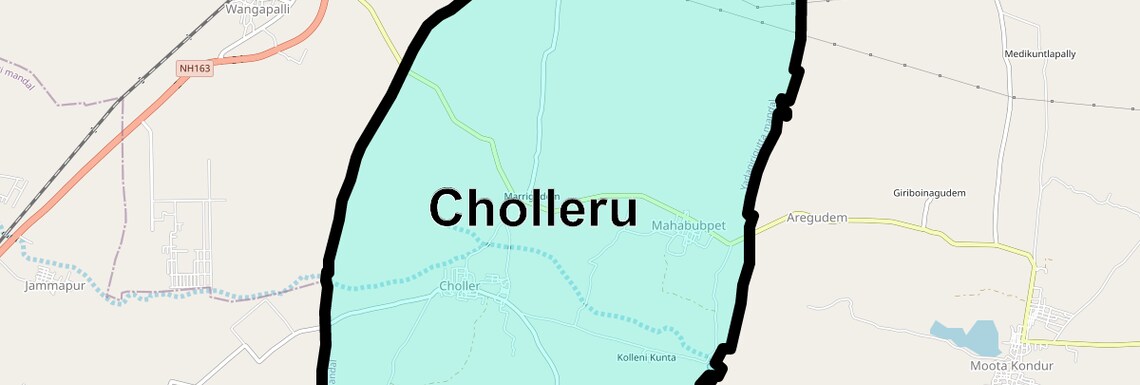 Location Map of Cholleru, Hyderabad