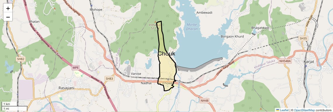 Location Map of Chouk, Navi Mumbai