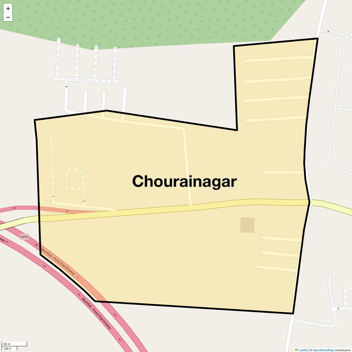 Location Map of Chourainagar, Pune