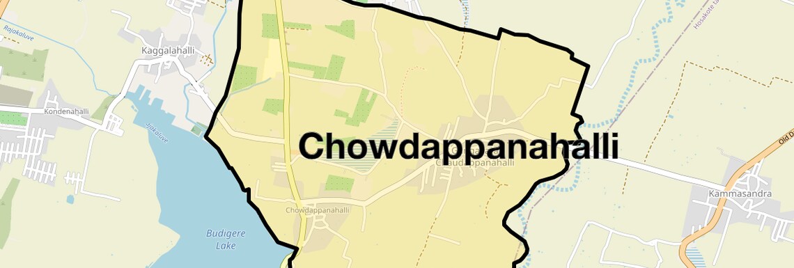 Location Map of Chowdappanahalli, Bangalore