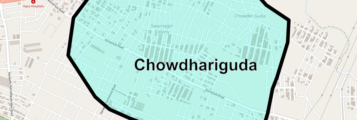 Location Map of Chowdhariguda, Hyderabad