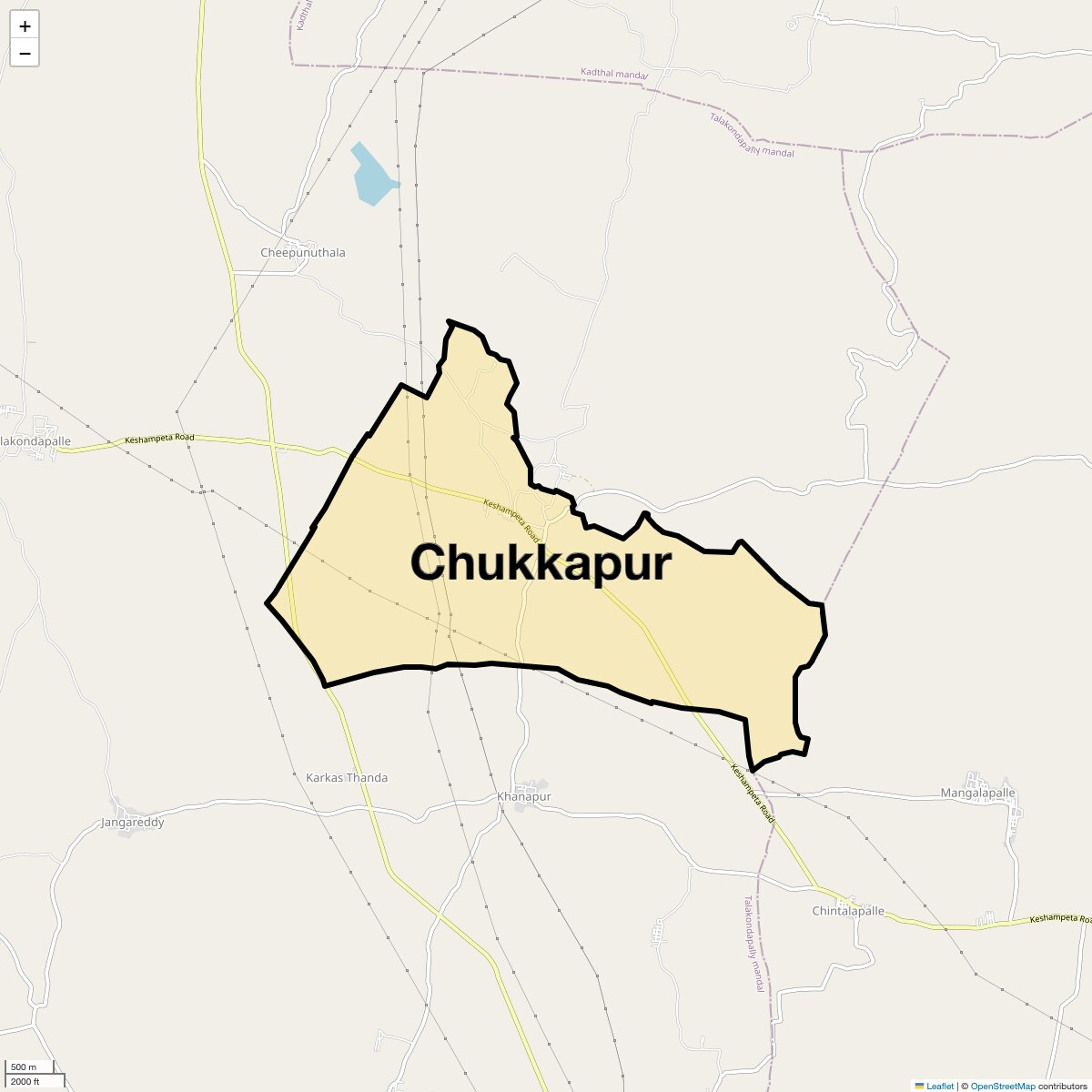 Location Map of Chukkapur, Hyderabad