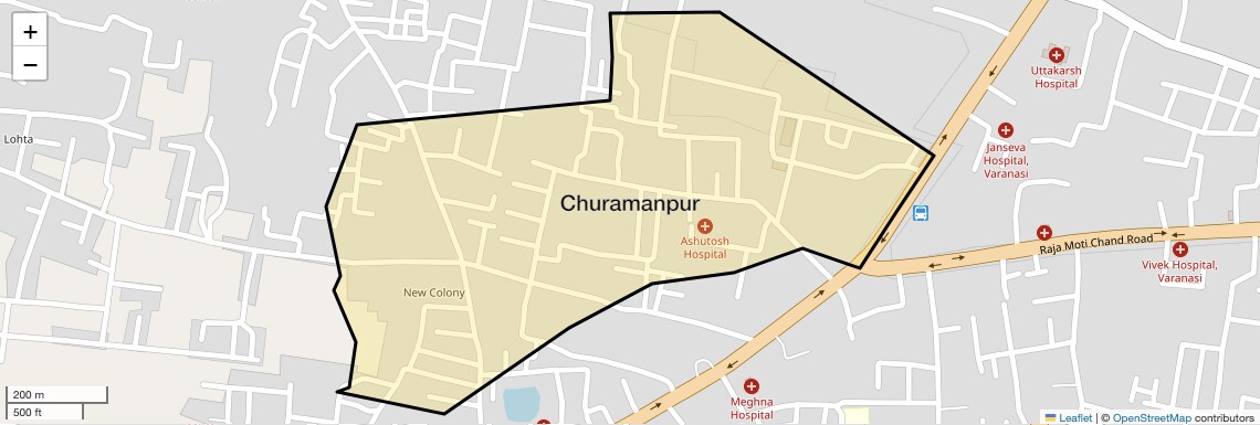 Location Map of Churamanpur, Varanasi