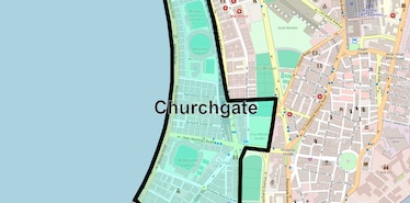 Location Map of Churchgate, Mumbai