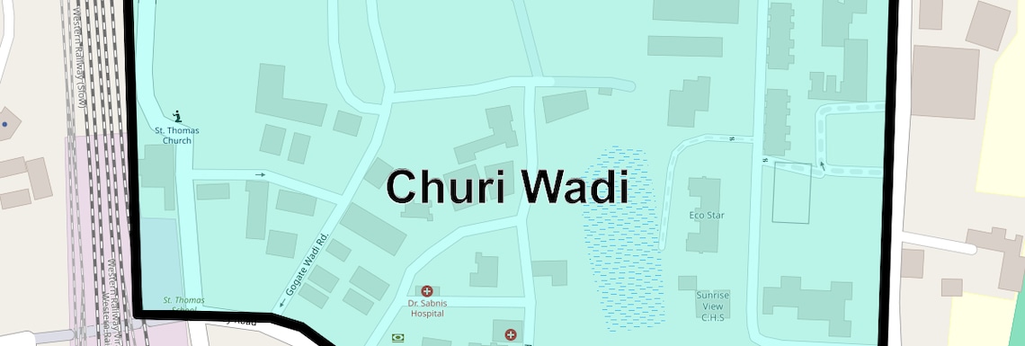 Location Map of Churi Wadi, Mumbai