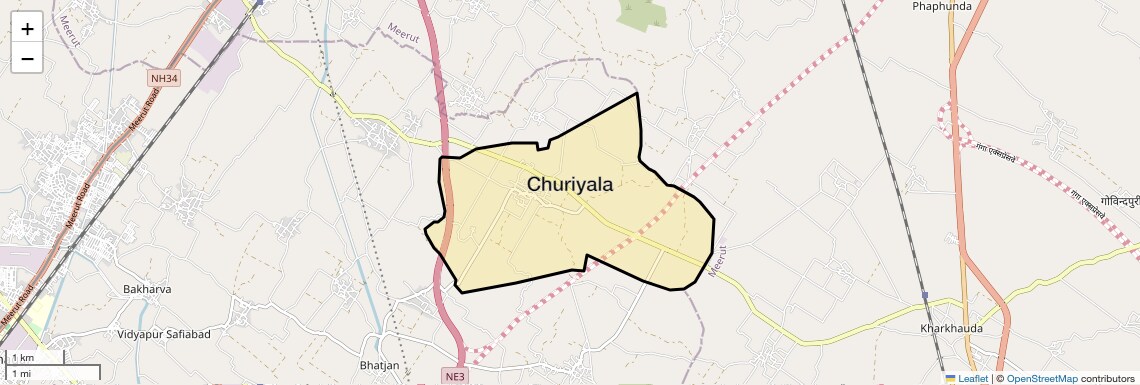 Location Map of Churiyala, Ghaziabad