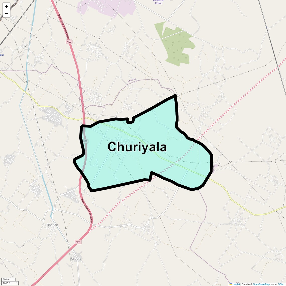 Location Map of Churiyala, Ghaziabad
