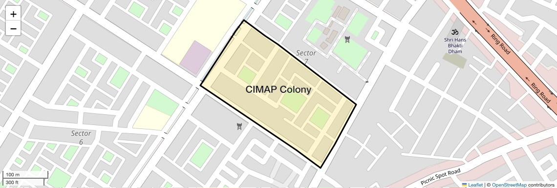 Location Map of CIMAP Colony, Lucknow