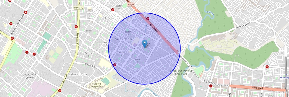 Location Map of Cimap Colony, Lucknow