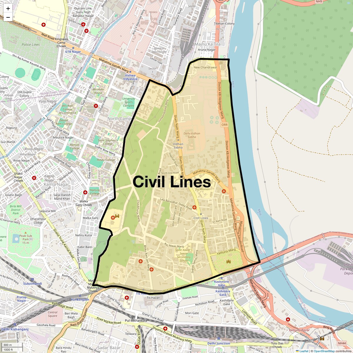 Check Time Travel of Civil Lines, Delhi