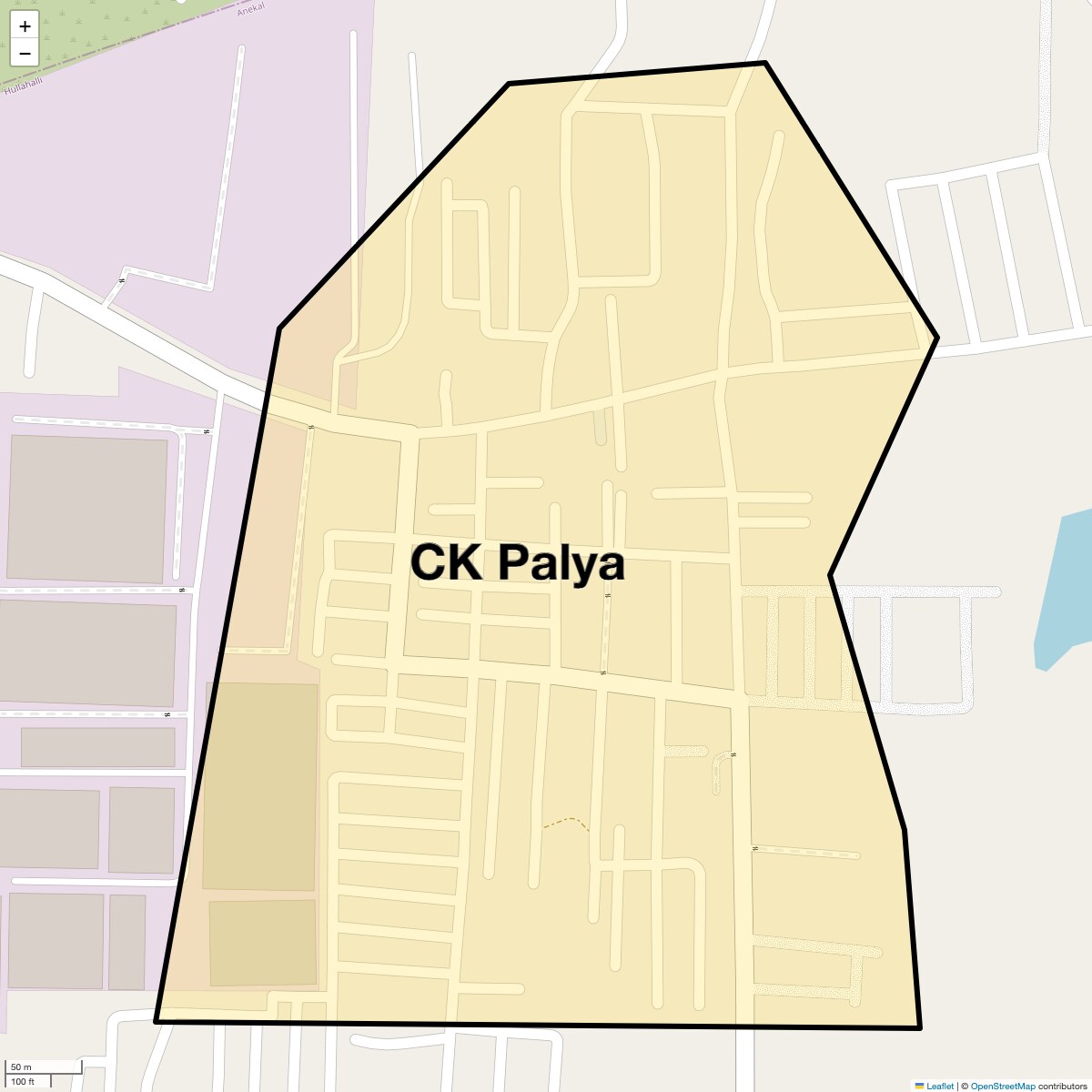 Location Map of Ck Palya, Bangalore