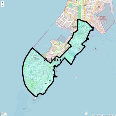 Location Map of Colaba, Mumbai