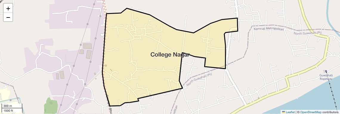 Location Map of College Nagar, Guwahati