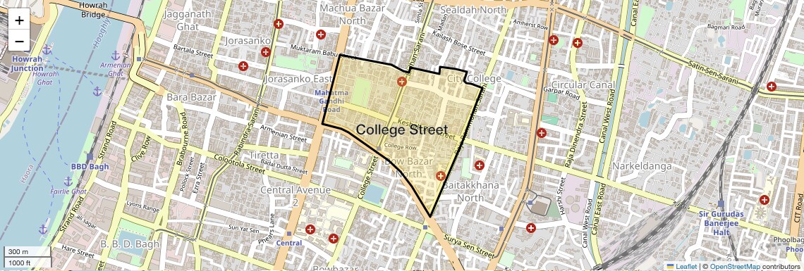 Location Map of College Street, Kolkata