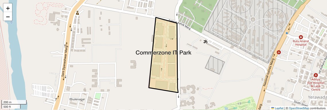 Location Map of Commerzone IT Park, Pune