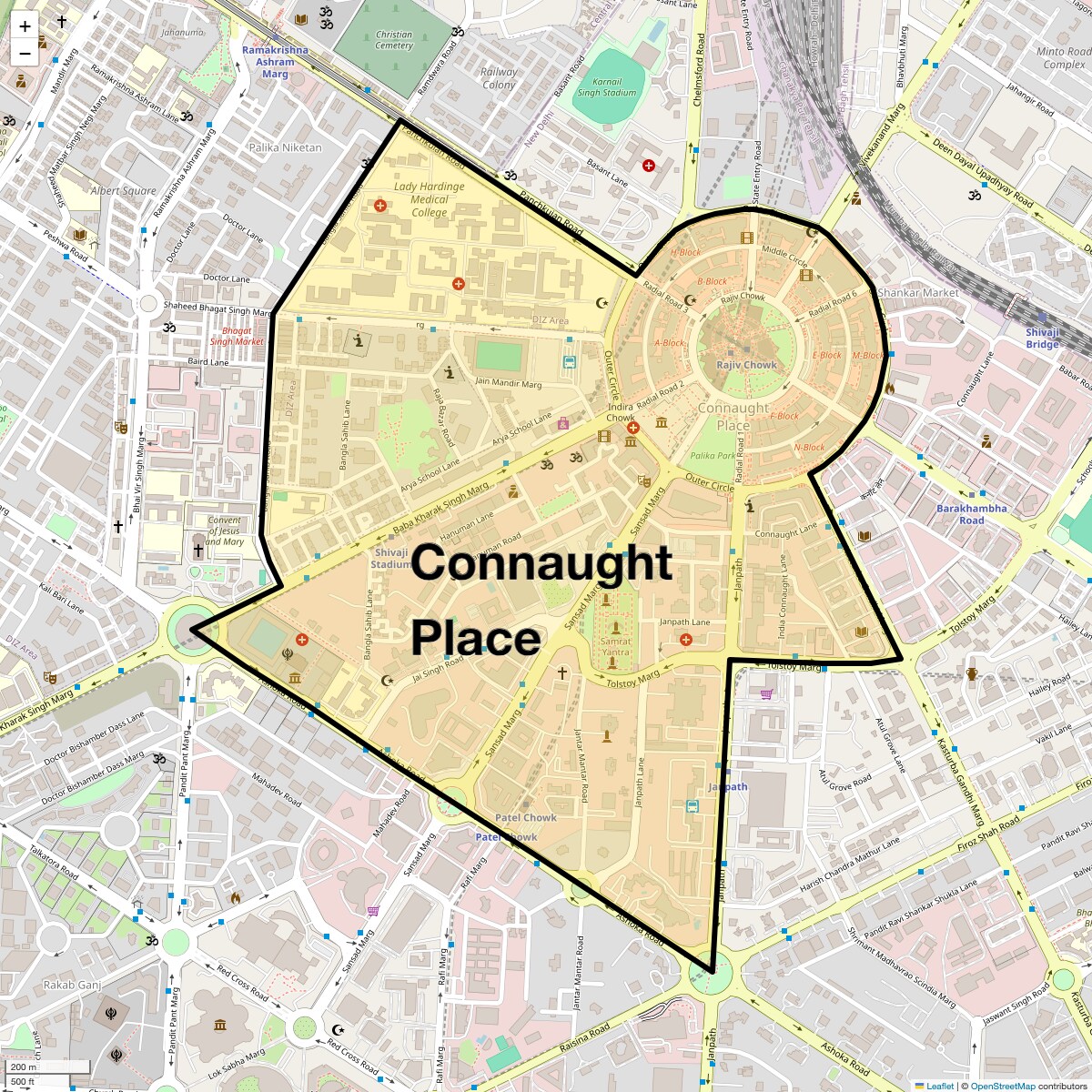 Check Time Travel of Connaught Place, Delhi