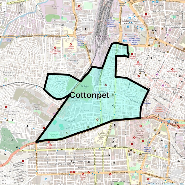 Location Map of Cottonpet