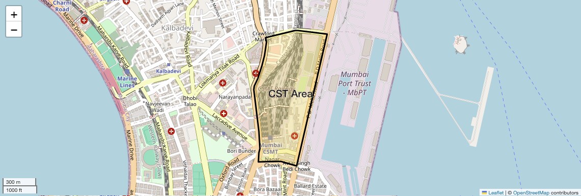 Location Map of CST Area, Mumbai