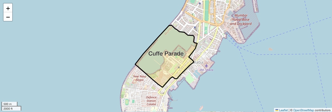 Location Map of Cuffe Parade, Mumbai