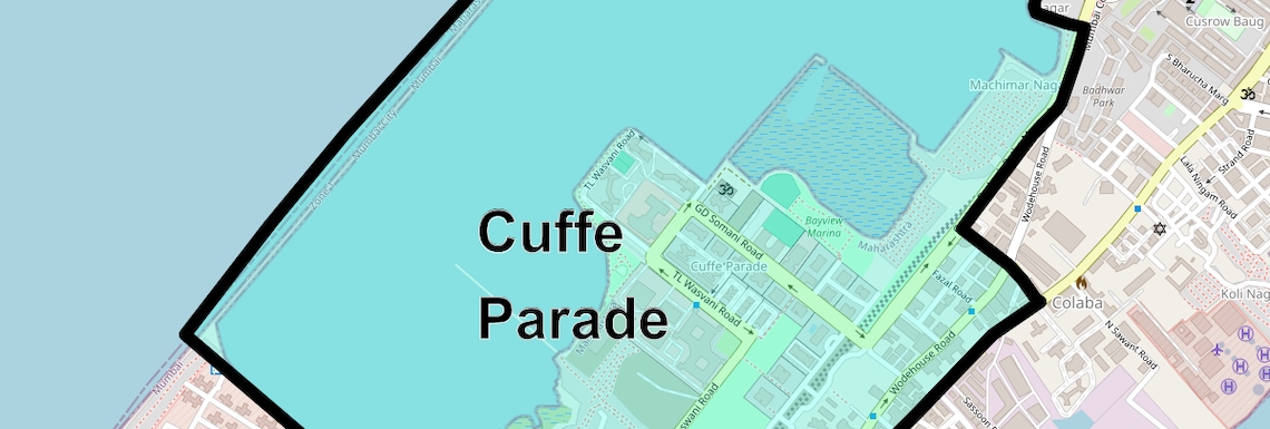 Location Map of Cuffe Parade, Mumbai