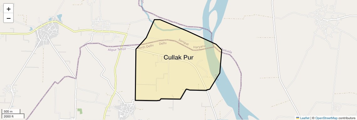 Location Map of Cullak Pur, Delhi
