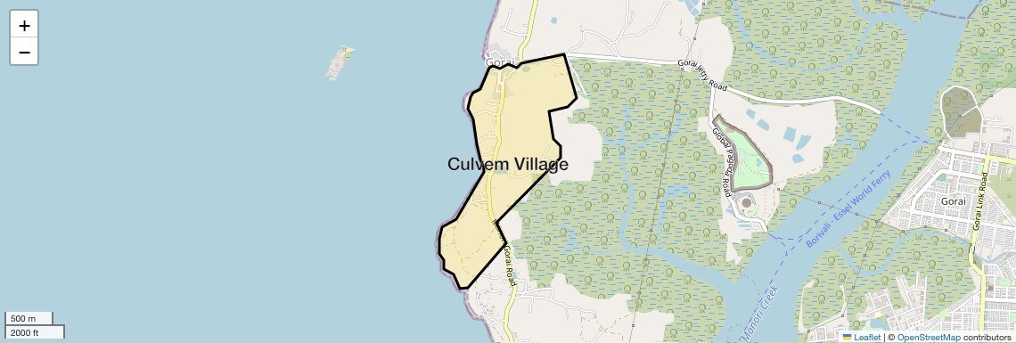 Location Map of Culvem Village, Mumbai
