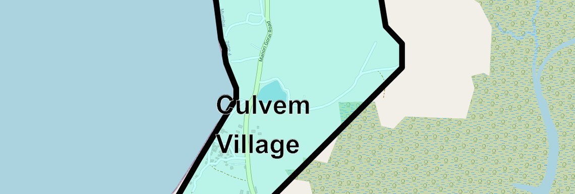 Location Map of Culvem Village, Mumbai