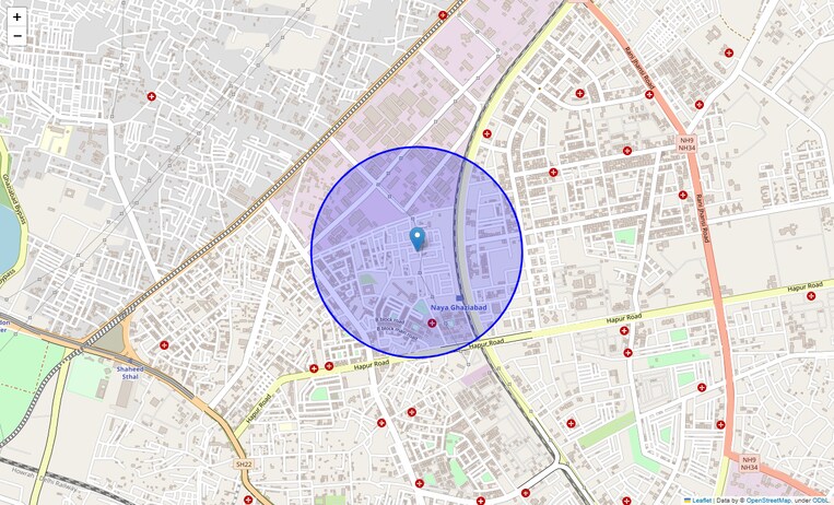 Location Map of D Block Lohia Nagar