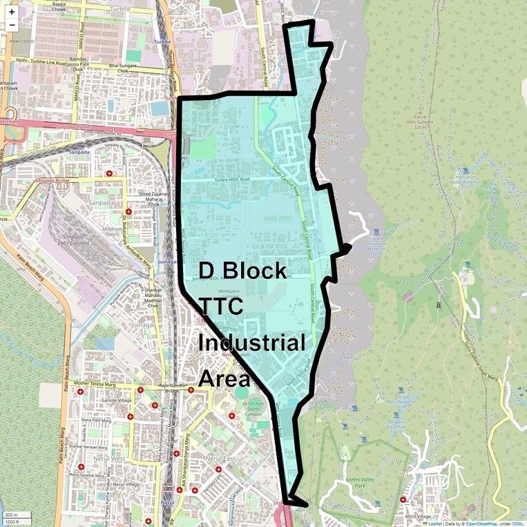 Location Map of D Block Ttc Industrial Area