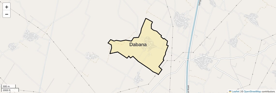 Location Map of Dabana, Ghaziabad
