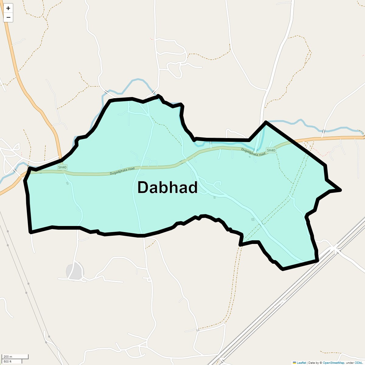 Location Map of Dabhad, Thane