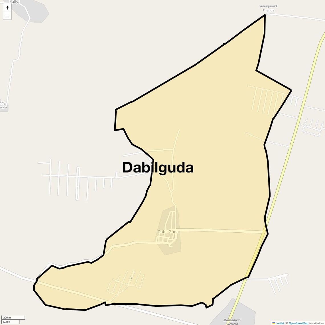 Location Map of Dabilguda, Hyderabad