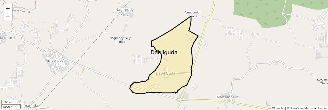 Location Map of Dabilguda, Hyderabad