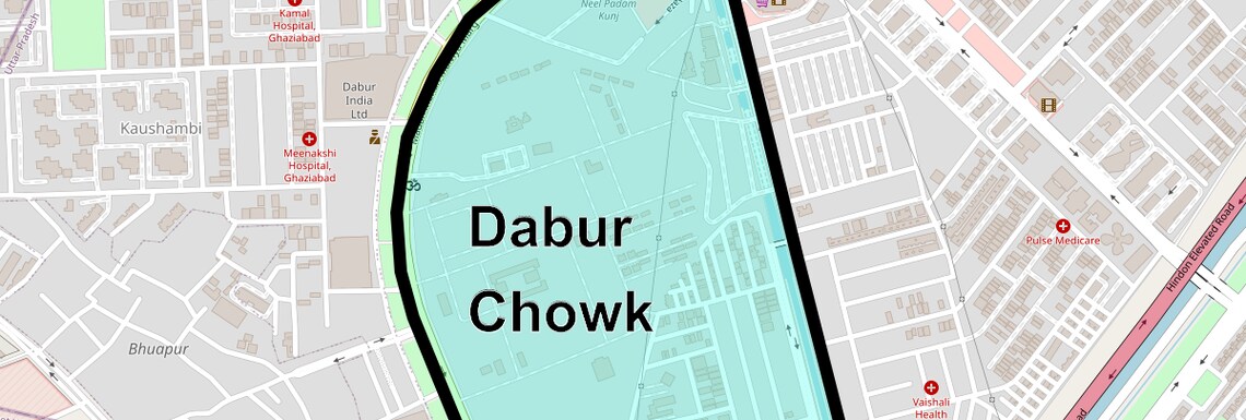 Location Map of Dabur Chowk, Ghaziabad