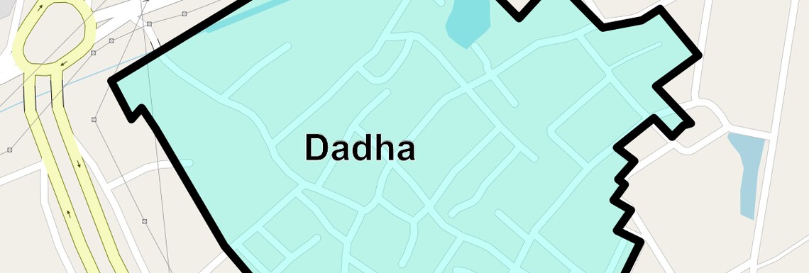 Location Map of Dadha, Greater Noida