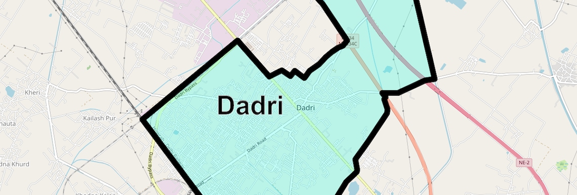 Location Map of Dadri, Greater Noida