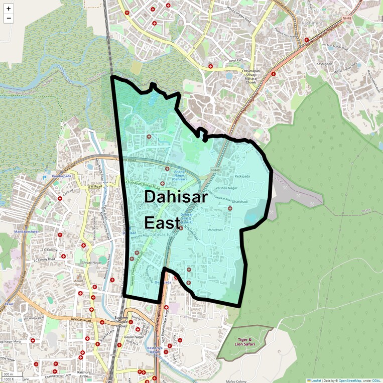 Location Map of Dahisar East