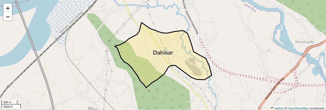 Location Map of Dahisar, Palghar