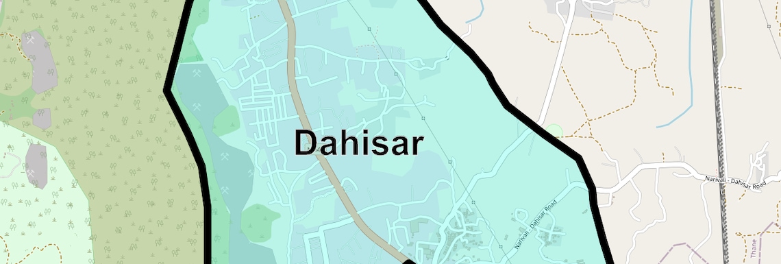 Location Map of Dahisar, Thane