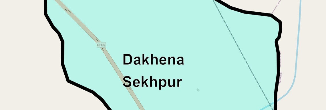 Location Map of Dakhena Sekhpur, Lucknow